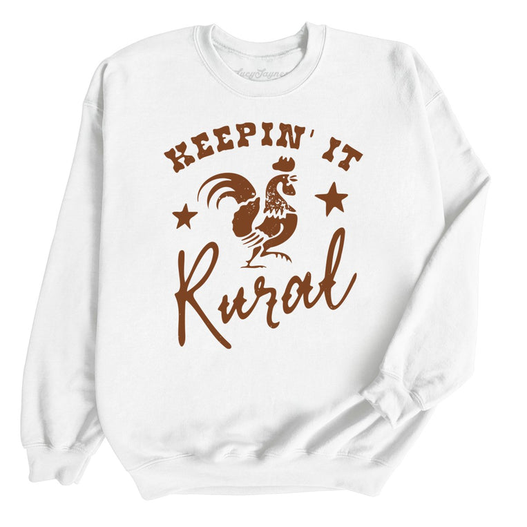 Keepin' it Rural Graphic Sweatshirt - White