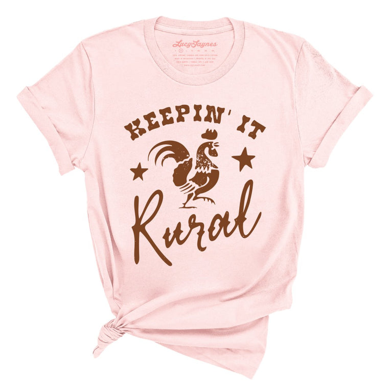 Keepin' it Rural Graphic Tee - Soft Pink