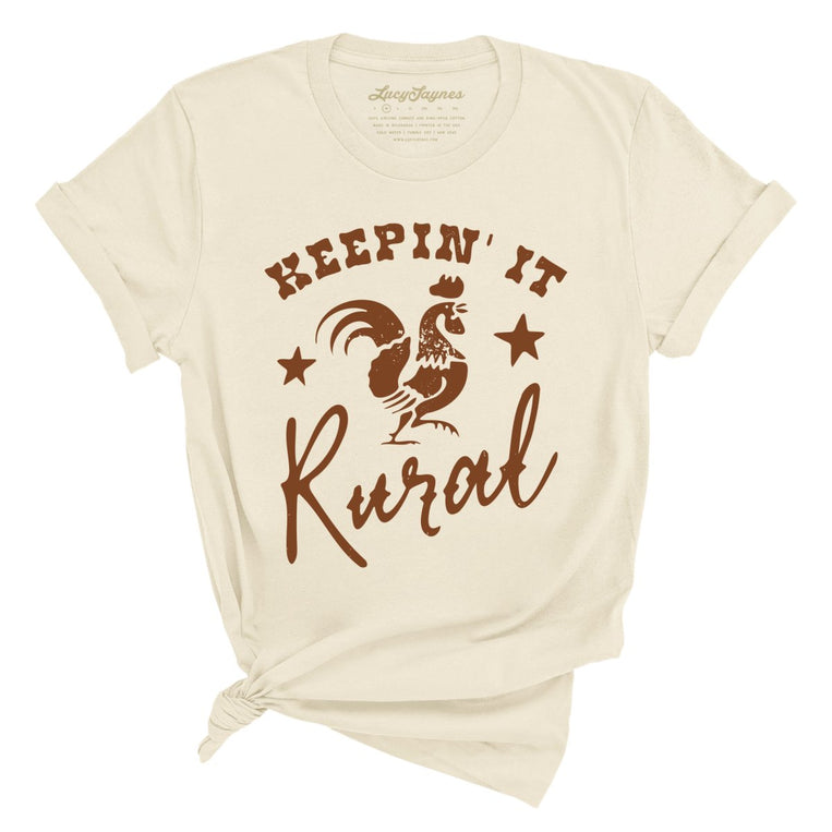 Keepin' it Rural Graphic Tee - Soft Cream