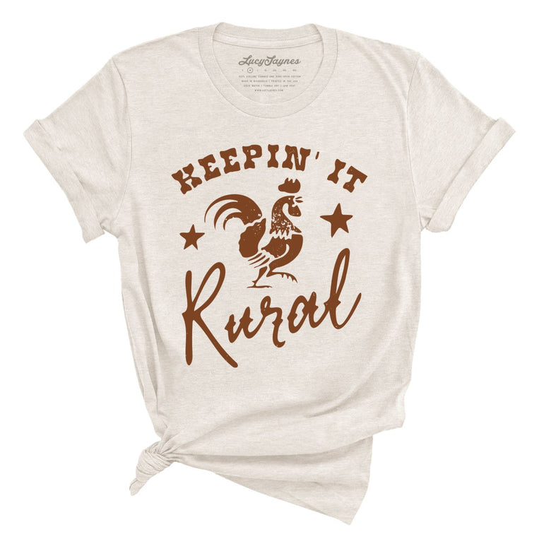 Keepin' it Rural Graphic Tee - Heather Dust