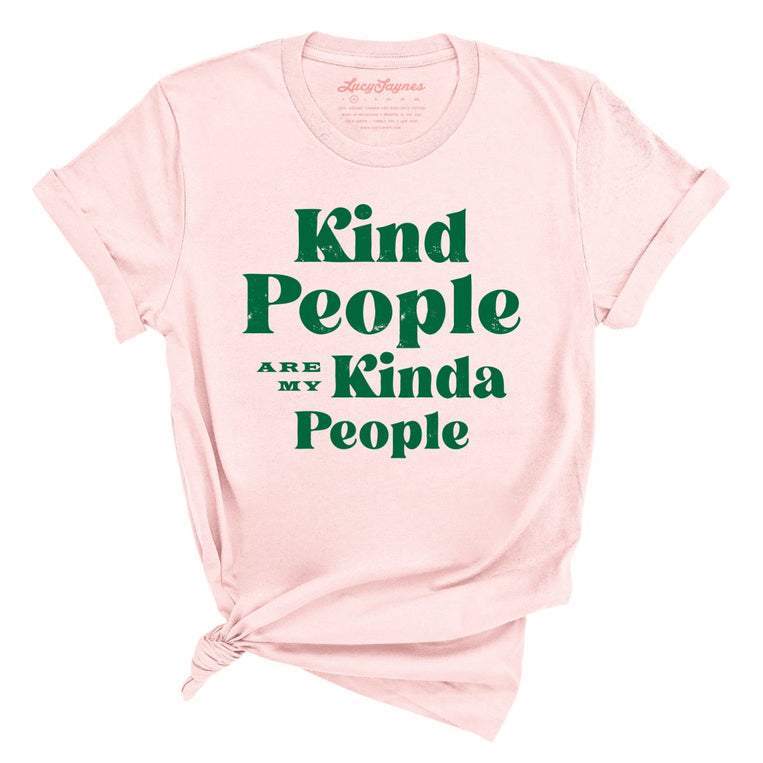 Kind People Are My Kinda People Graphic Tee - Soft Pink