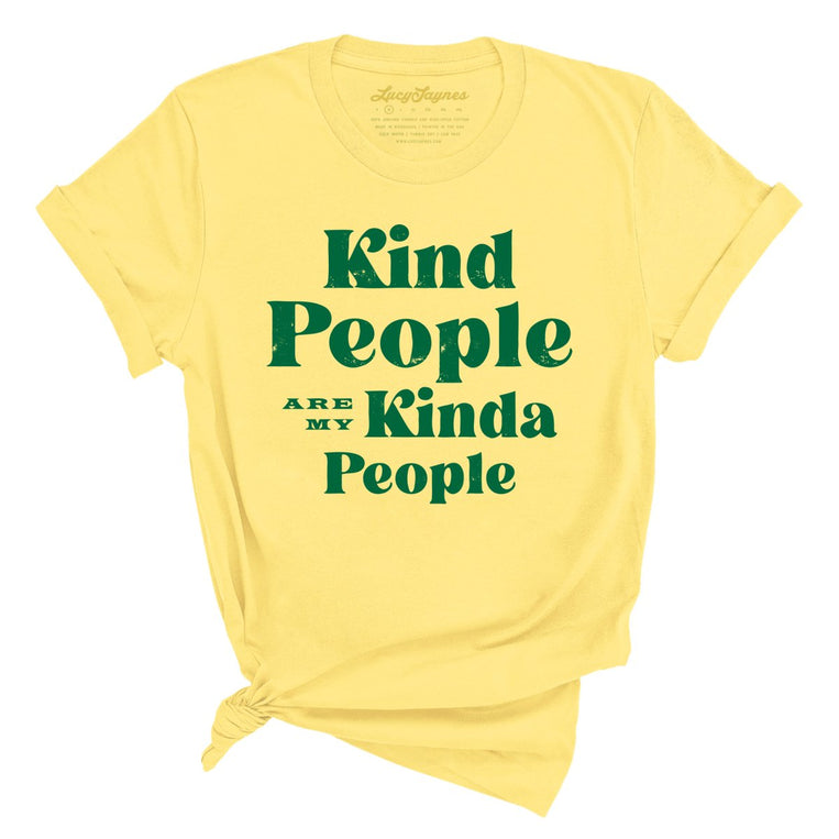 Kind People Are My Kinda People Graphic Tee - Yellow
