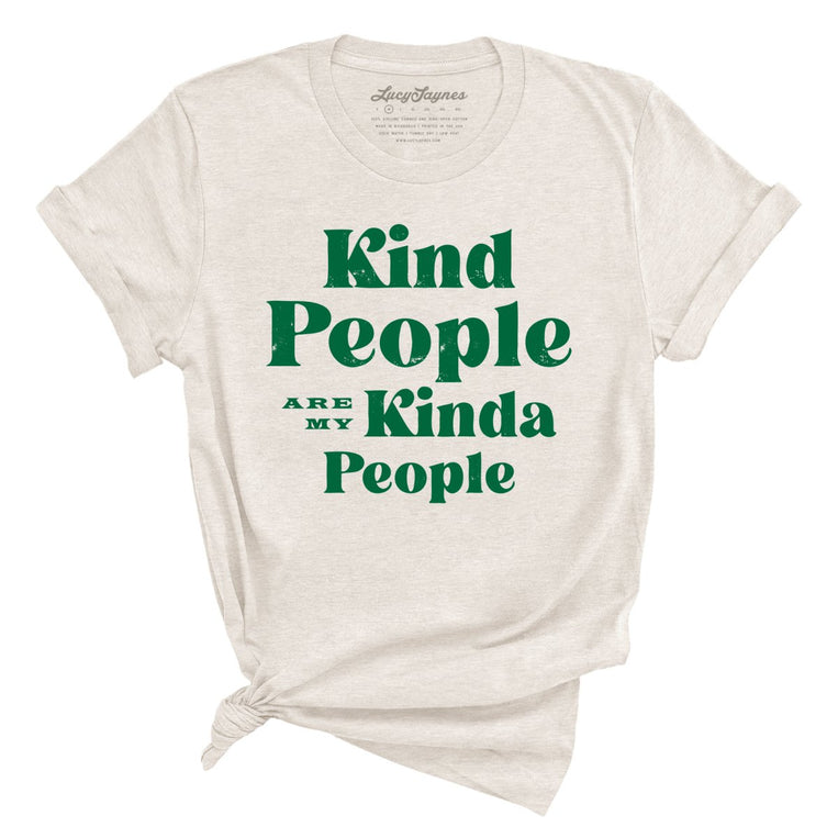 Kind People Are My Kinda People Graphic Tee - Heather Dust