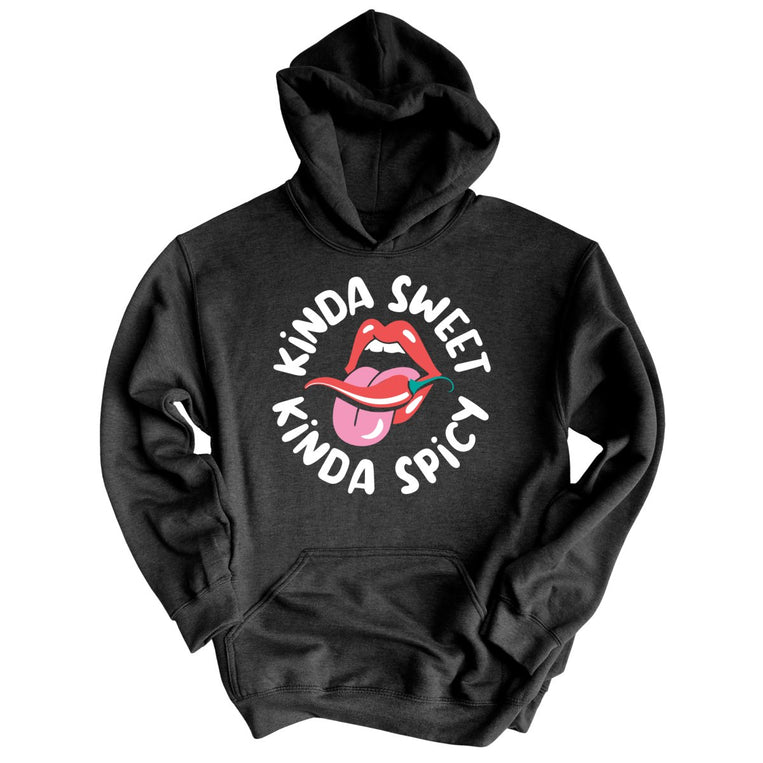 Kinda Sweet Kinda Spicy Graphic Hoodie - Charcoal Heather