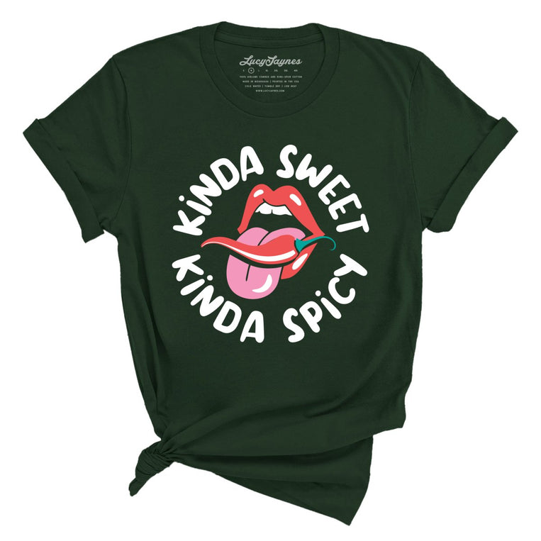 Kinda Sweet Kinda Spicy Graphic Tee - Forest
