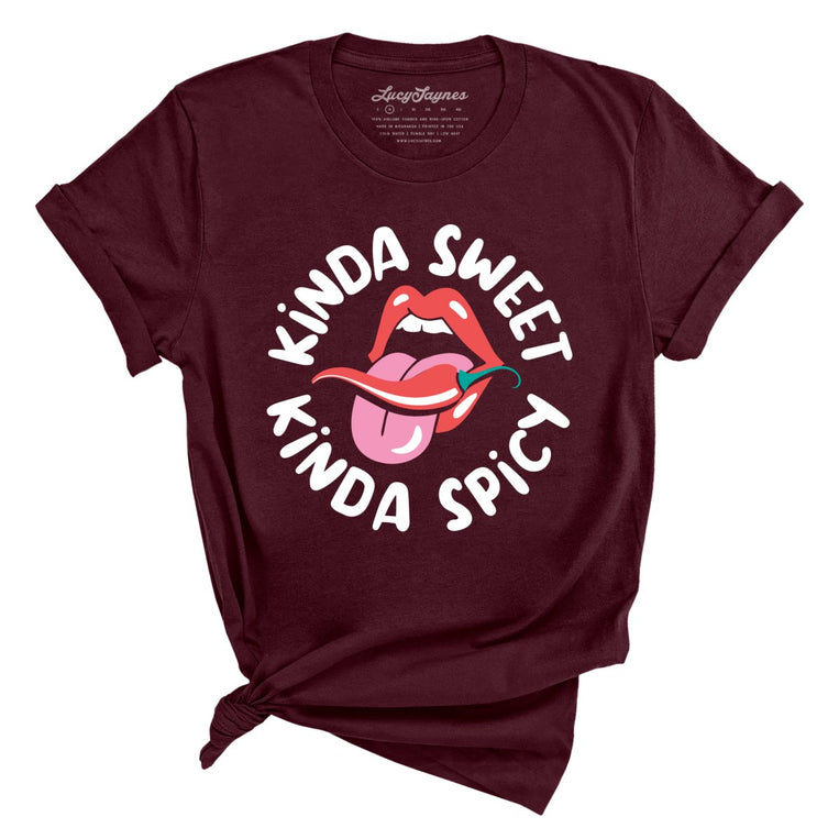 Kinda Sweet Kinda Spicy Graphic Tee - Maroon