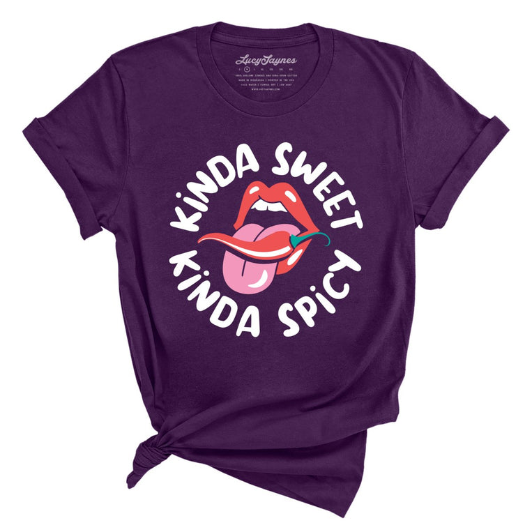 Kinda Sweet Kinda Spicy Graphic Tee - Team Purple