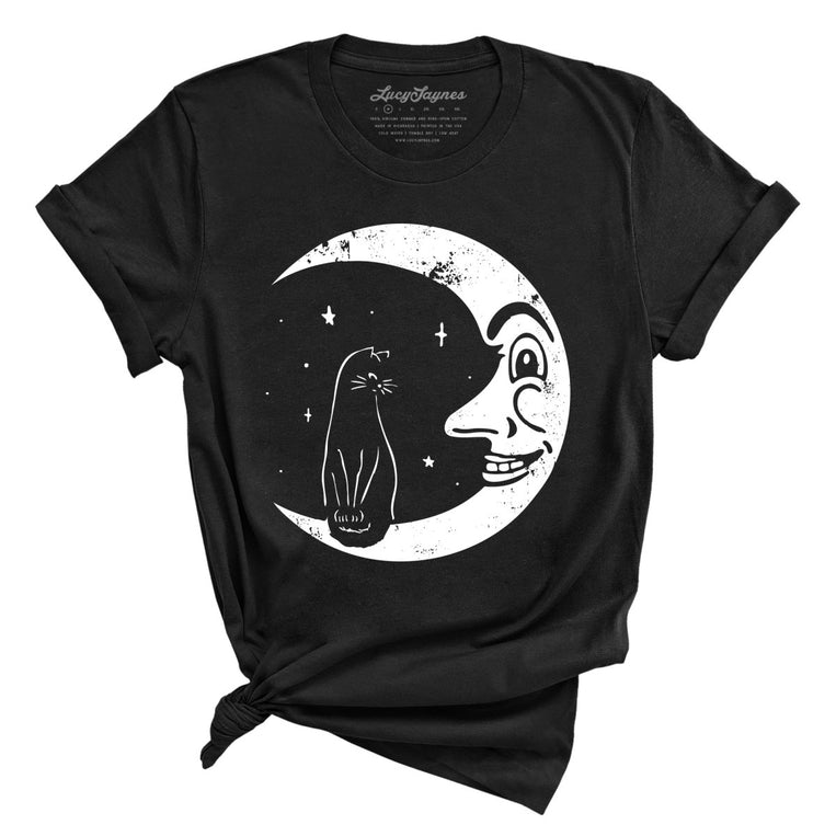 Kitty On The Moon Graphic Tee