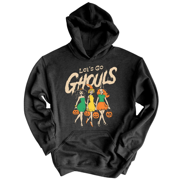 Let's Go Ghouls Graphic Hoodie - Charcoal Heather