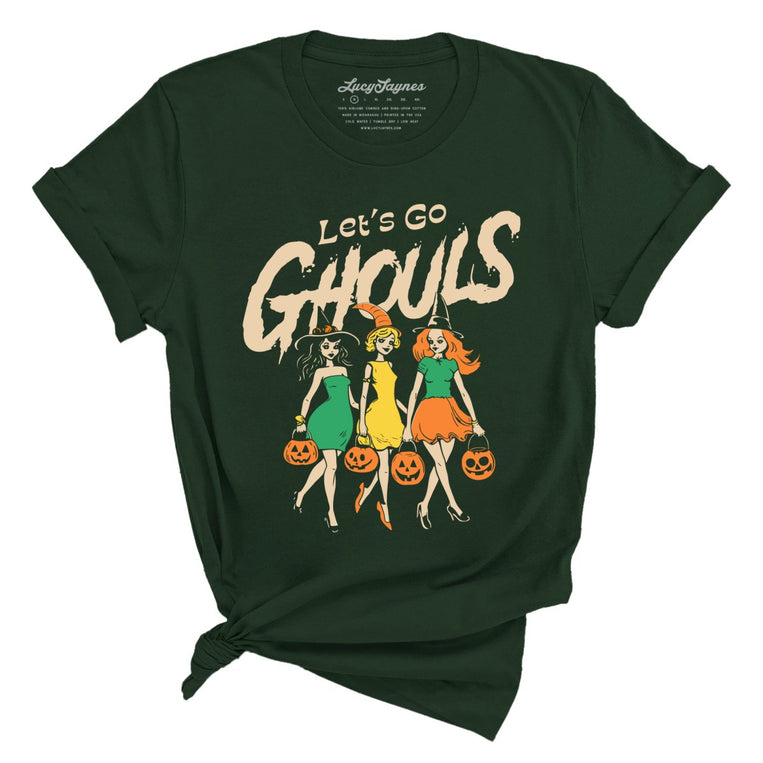 Let's Go Ghouls Graphic Tee - Forest