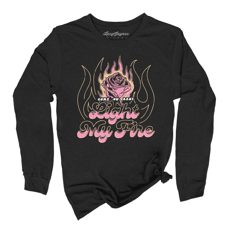 Light My Fire Graphic Long Sleeve Tee