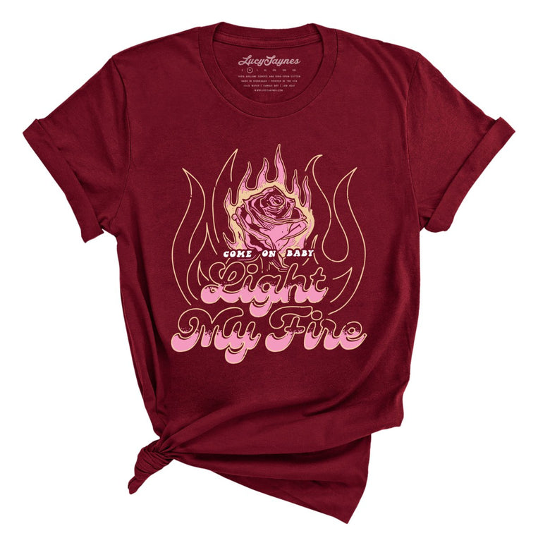 Light My Fire Graphic Tee - Cardinal