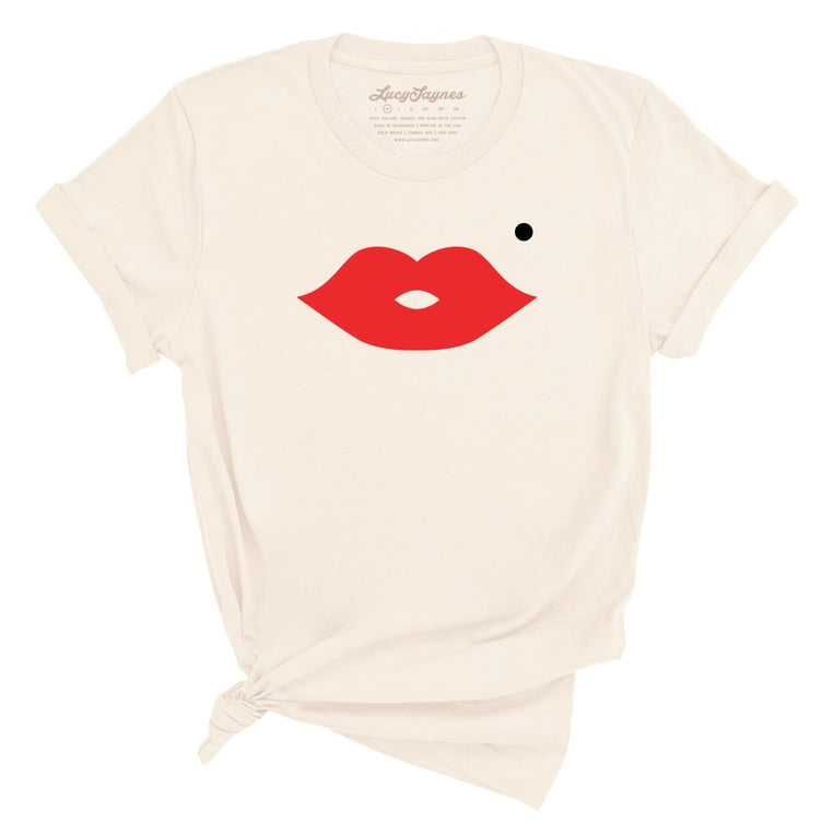 Lips Graphic Tee - Natural