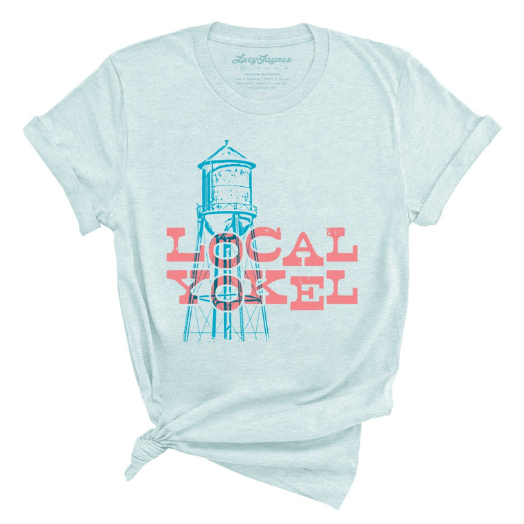 Local Yokel Graphic Tee - Heather Ice Blue