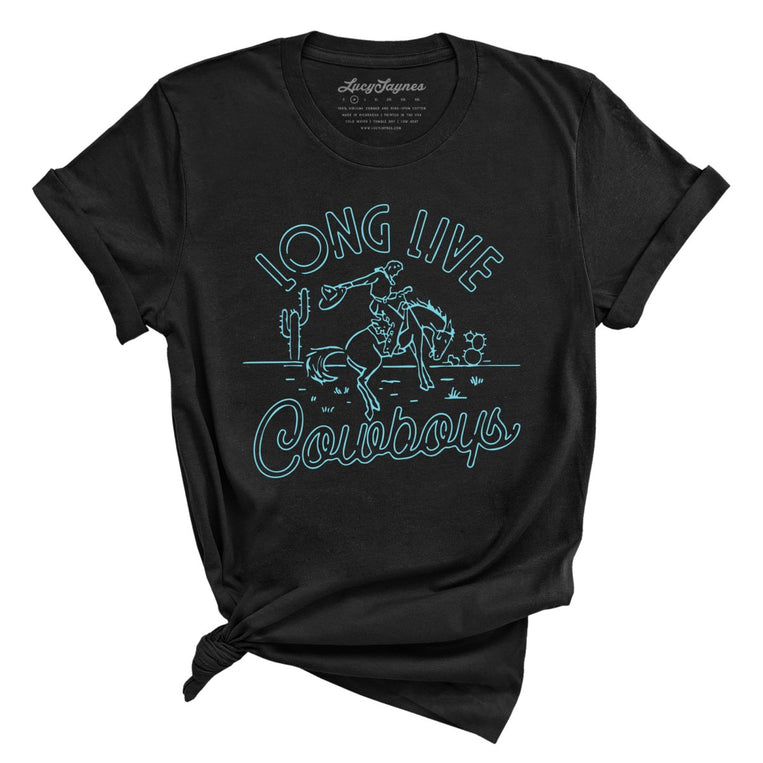 Long Live Cowboys Graphic Tee - Black