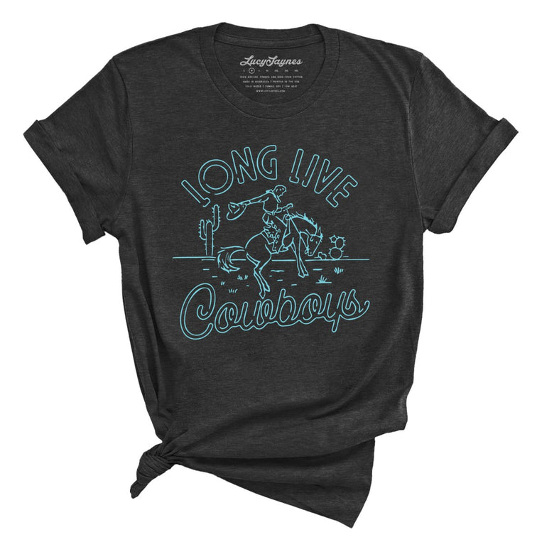 Long Live Cowboys Graphic Tee - Dark Grey Heather