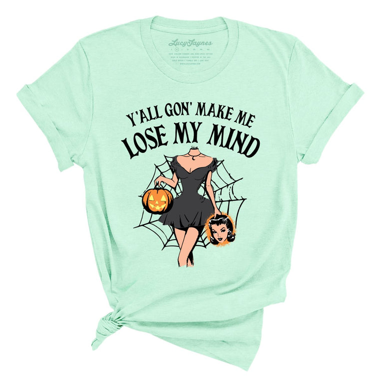 Lose My Mind Graphic Tee - Heather Mint