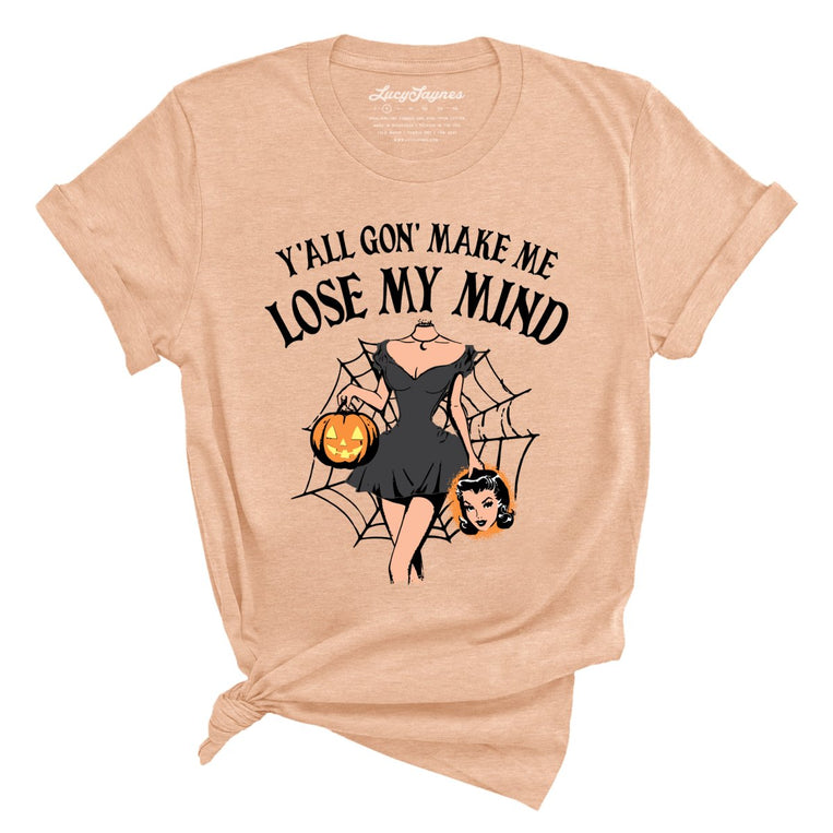 Lose My Mind Graphic Tee - Heather Peach