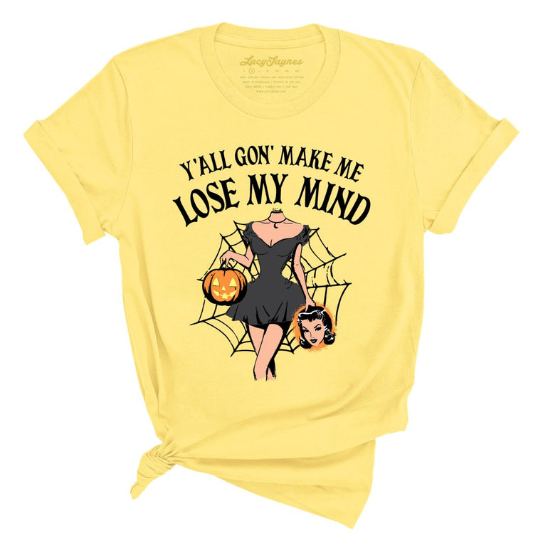 Lose My Mind Graphic Tee - Yellow