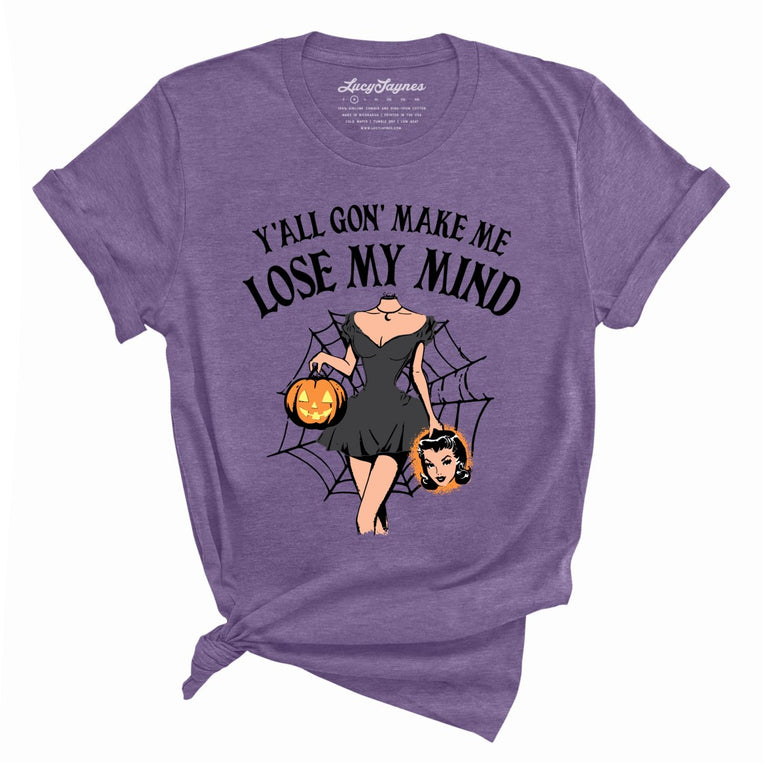 Lose My Mind Graphic Tee - Heather Team Purple