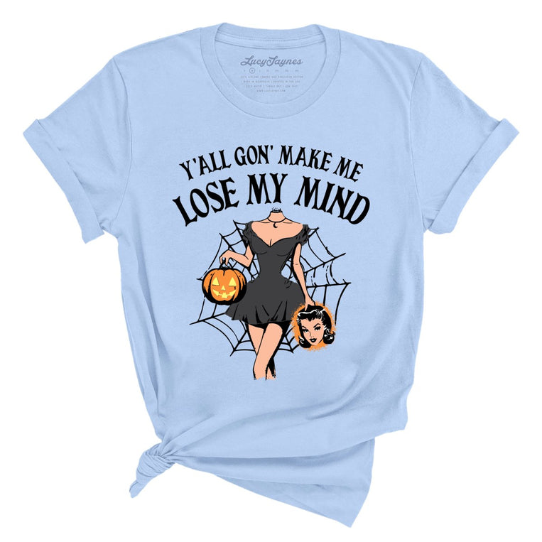 Lose My Mind Graphic Tee - Light Blue
