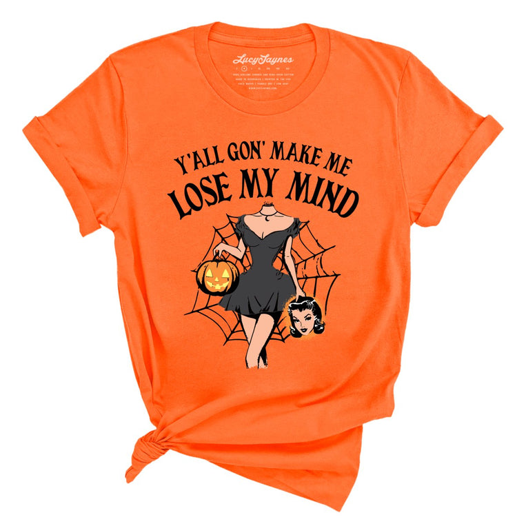 Lose My Mind Graphic Tee - Orange