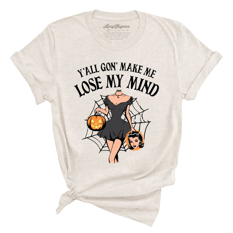 Lose My Mind Graphic Tee - Heather Dust