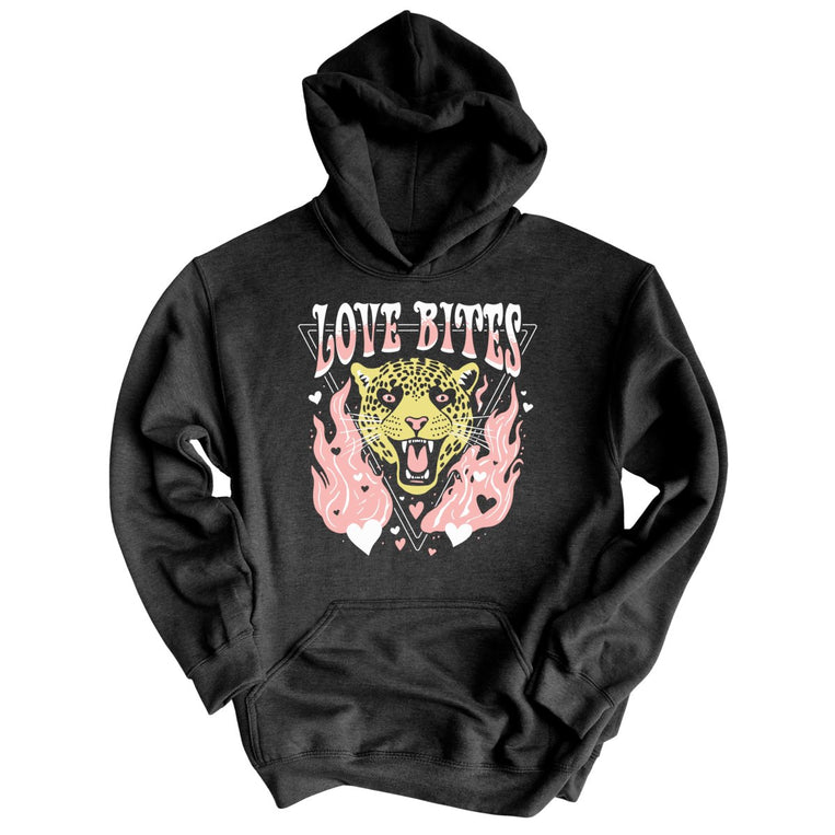 Love Bites Graphic Hoodie - Charcoal Heather