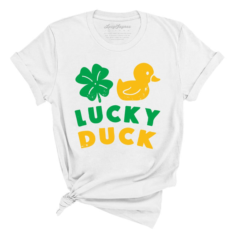 Lucky Duck Graphic Tee - White