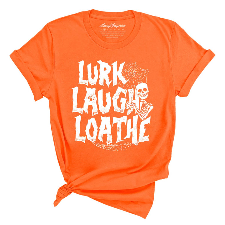 Lurk Laugh Loathe Graphic Tee - Orange