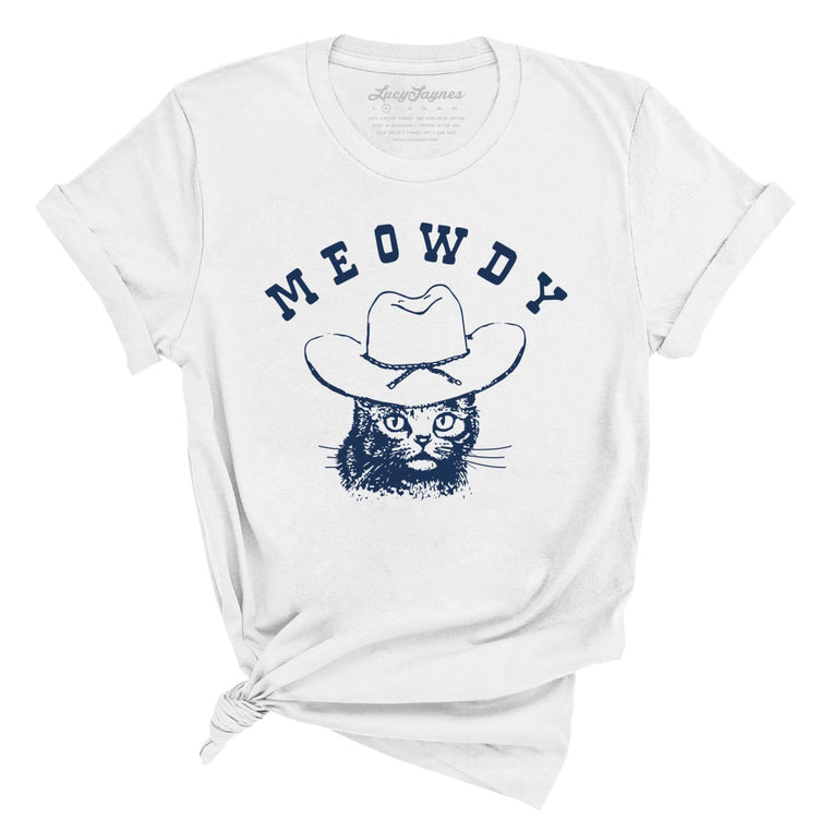 Meowdy Graphic Tee - White