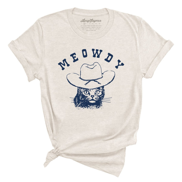 Meowdy Graphic Tee - Heather Dust