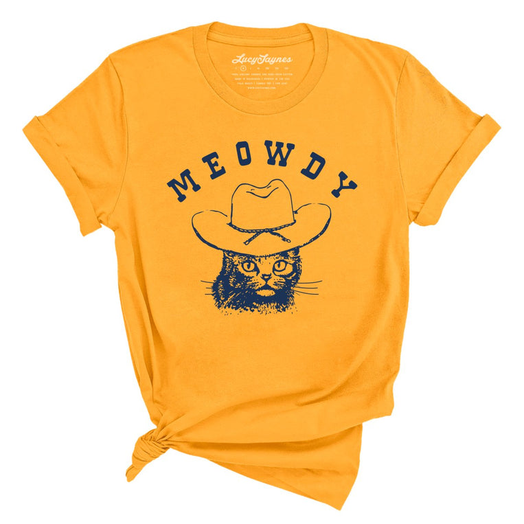 Meowdy Graphic Tee - Gold