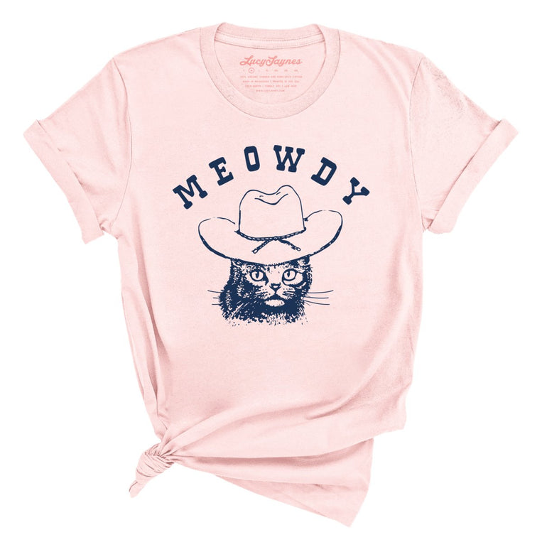 Meowdy Graphic Tee - Soft Pink