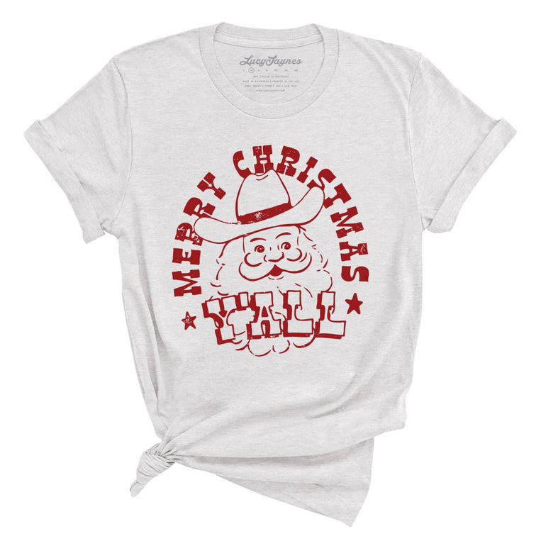 Merry Christmas Y'all Graphic Tee - Ash