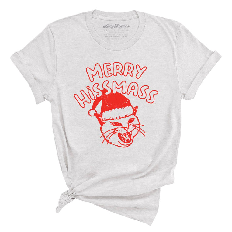 Merry Hissmass Graphic Tee - Ash
