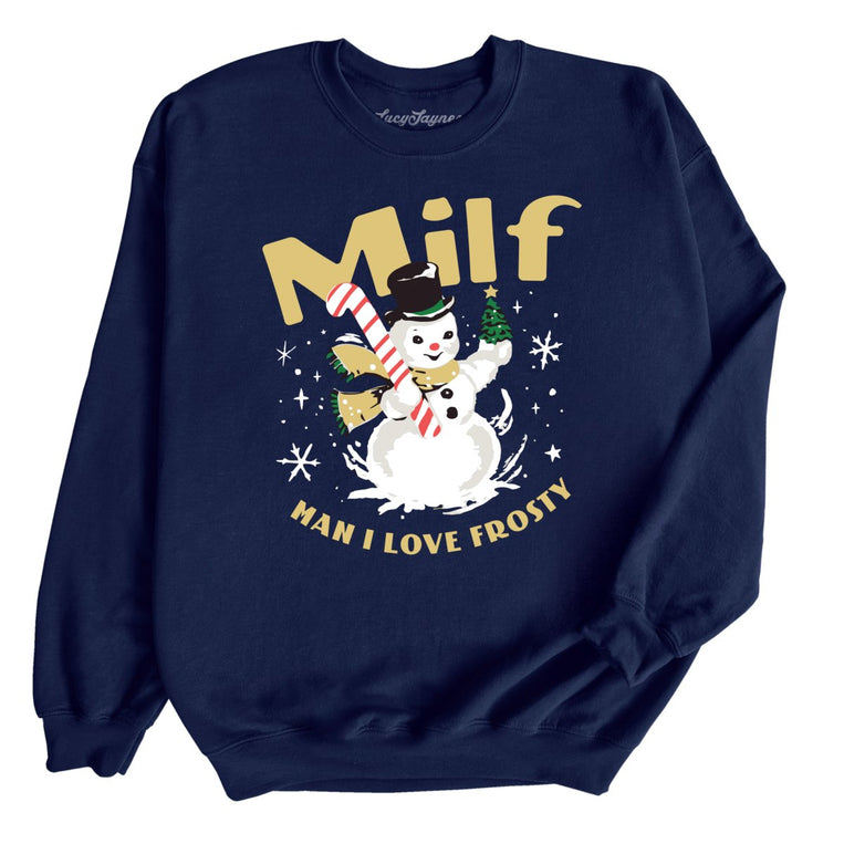 Man I Love Frosty Graphic Sweatshirt - Navy