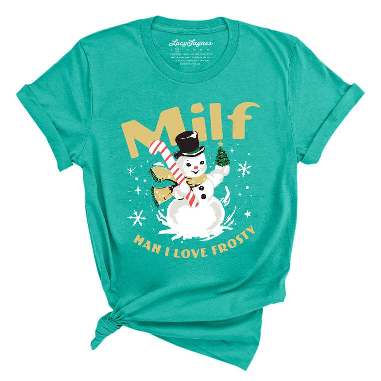 Man I Love Frosty Graphic Tee - Teal