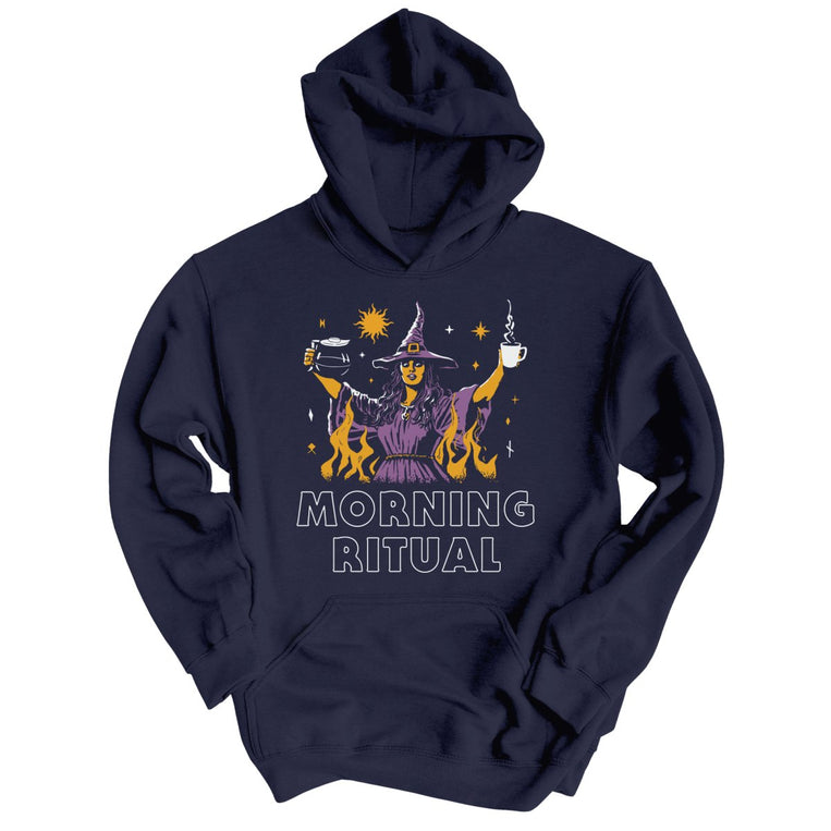 Morning Ritual Graphic Hoodie - Classic Navy