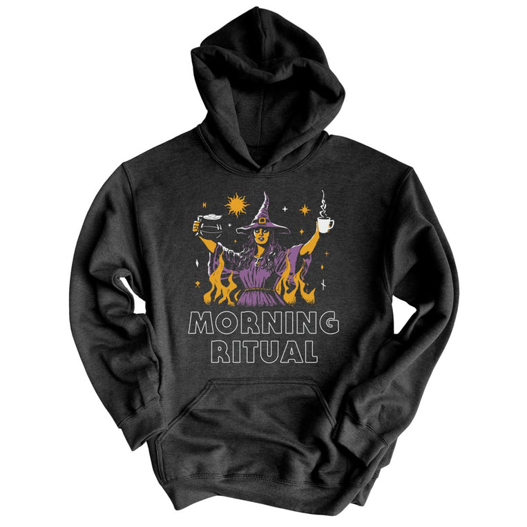 Morning Ritual Graphic Hoodie - Charcoal Heather