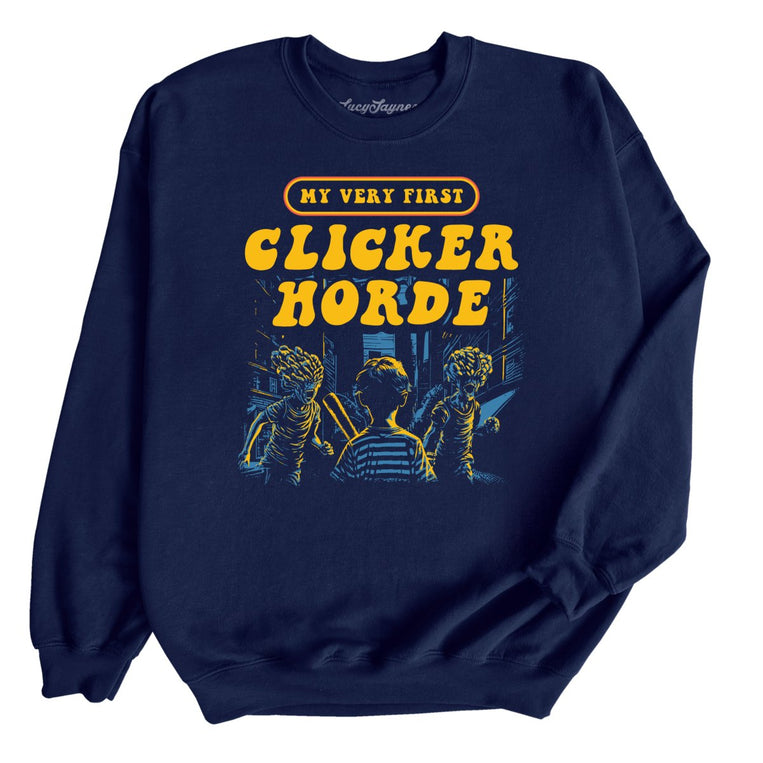 My Very First Clicker Horde Graphic Sweatshirt - Navy