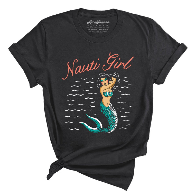 Nauti Girl Graphic Tee - Dark Grey