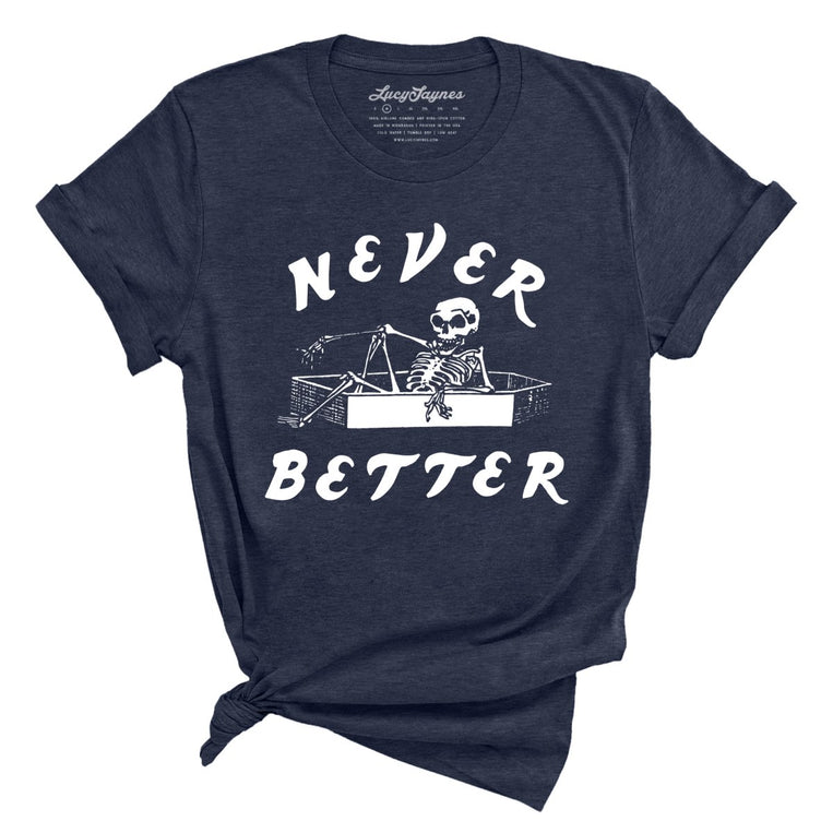 Never Better Graphic Tee - Heather Midnight Navy