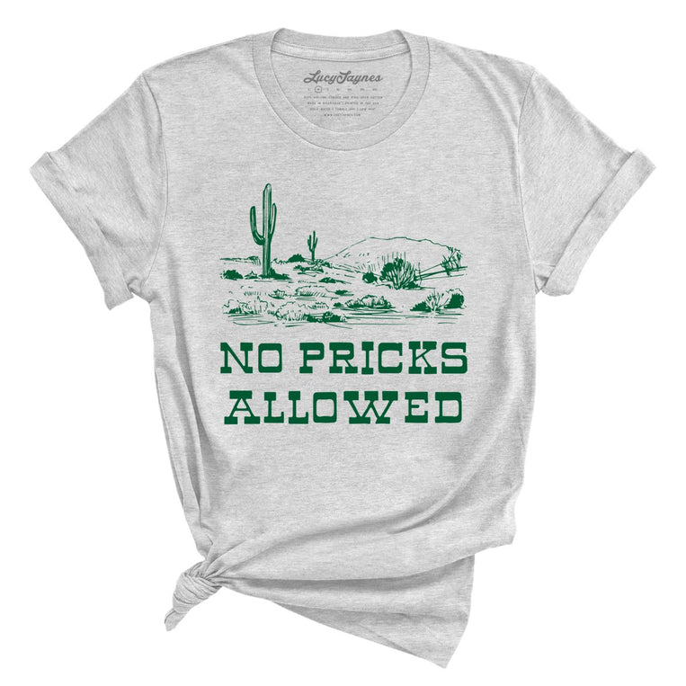 No Pricks Allowed Graphic Tee - Athletic Heather