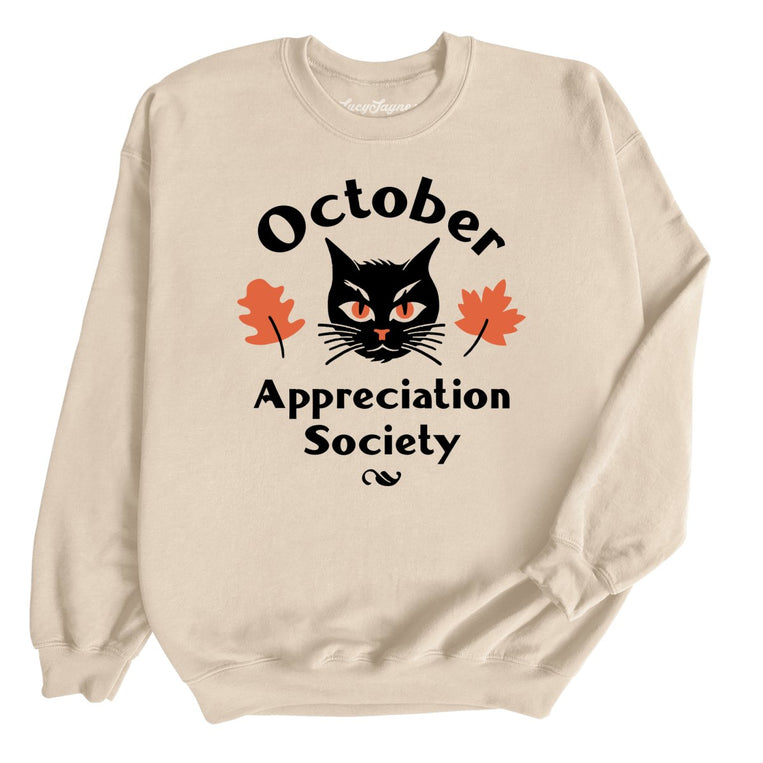 October Appreciation Society Graphic Sweatshirt - Sand