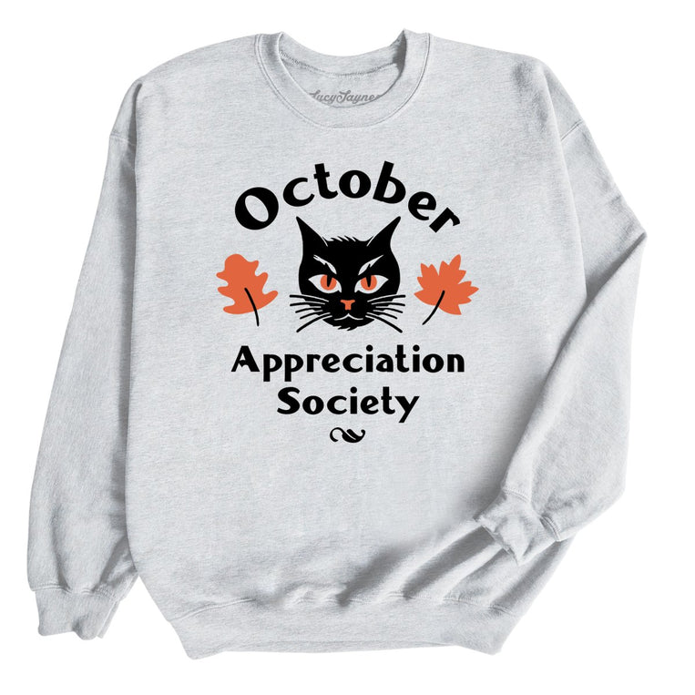 October Appreciation Society Graphic Sweatshirt - Ash