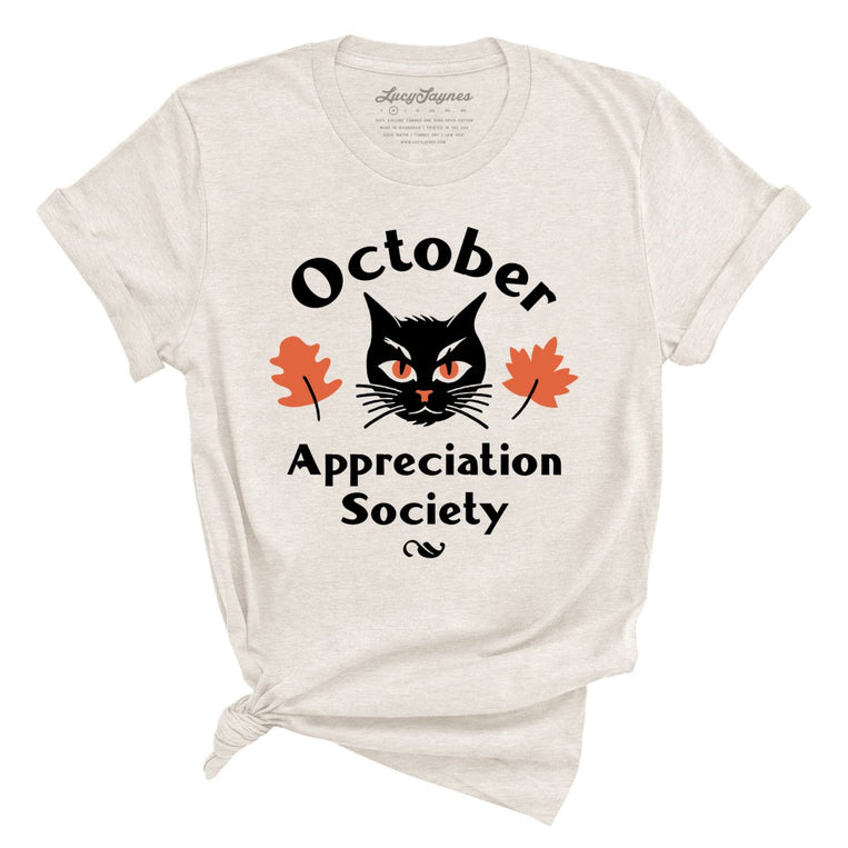 October Appreciation Society Graphic Tee - Heather Dust