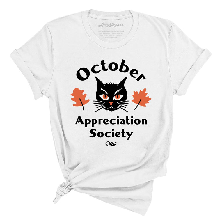 October Appreciation Society Graphic Tee - White