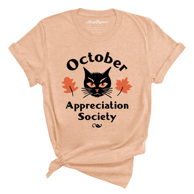October Appreciation Society Graphic Tee - Heather Peach