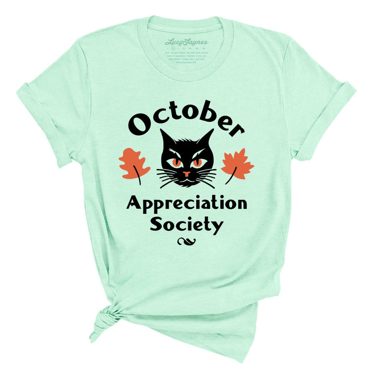 October Appreciation Society Graphic Tee - Heather Mint